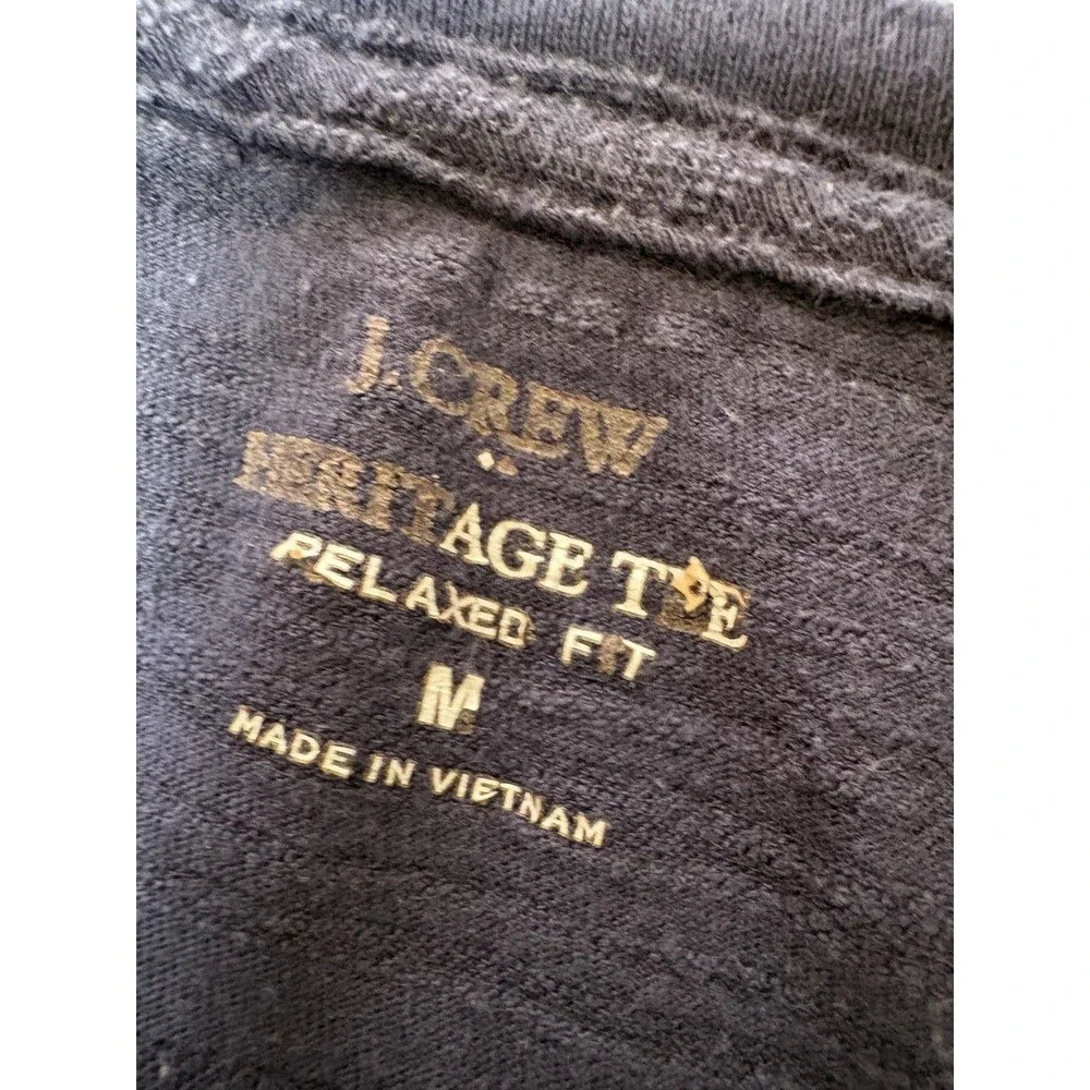 J.CREW Shirt Mens M Blue Short Sleeve Heritage Tee Relaxed Fit Tagless Cotton